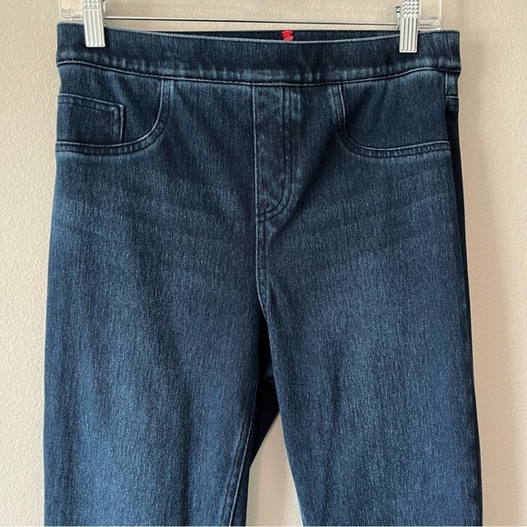 SPANX Jean-Ish Ankle Leggings Dark Blue Size Medium Shapewear Highrise Pockets - Picture 9 of 15